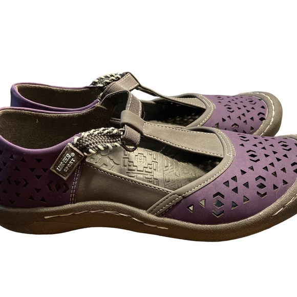 Muk Luks Lukees Sport Size 6 Mary Jane Stretchy Strap Loafers - Picture 3 of 9